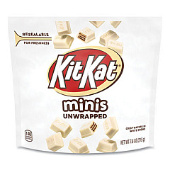 Kit Kat Minis Unwrapped Wafer Bars, 7.6 oz Bag, White Creme, 3/Pack (24600466)