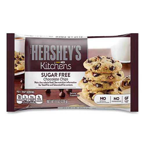 Hershey's Sugar Free Chocolate Chips, 8 oz Bag, 2/Pack (24600350)