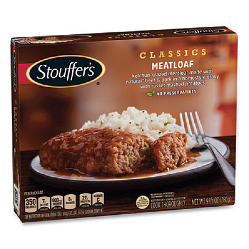 Stouffer's Classics Meatloaf with Mashed Potatoes, 9,88 oz Box, 3 Boxes/Pack (90300129)