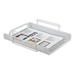 Artistic Urban Collection Punched Metal Letter Tray, 1 Section, Letter Size Files, 10" x 13.75" x 3.5", White (ART20002WH)