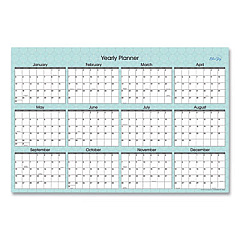 Blue Sky Picadilly Laminated Erasable Wall Calendar, Geometric Artwork, 36 x 24, White/Teal Sheets, 12-Month (Jan-Dec): 2023 (100031)