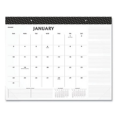 AT-A-GLANCE Elevation Desk Pad Calendars, 21.75 x 17, White Sheets, Black Binding, Clear Corners, 12-Month (Jan to Dec): 2023 (SK752400)
