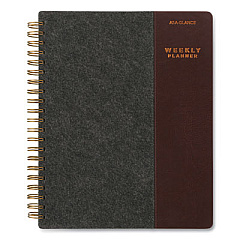 AT-A-GLANCE Signature Collection Two-Toned Weekly/Monthly Planner, 11 x 8.5, Gray/Brown Cover, 13-Month (Jan to Jan): 2023 to 2024 (YP90525)