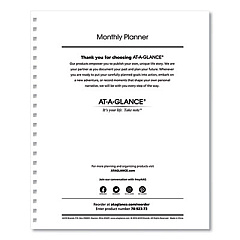 AT-A-GLANCE Monthly Planner Refill, 11 x 9, White Sheets, 12-Month (Jan to Dec): 2023 (7092373)