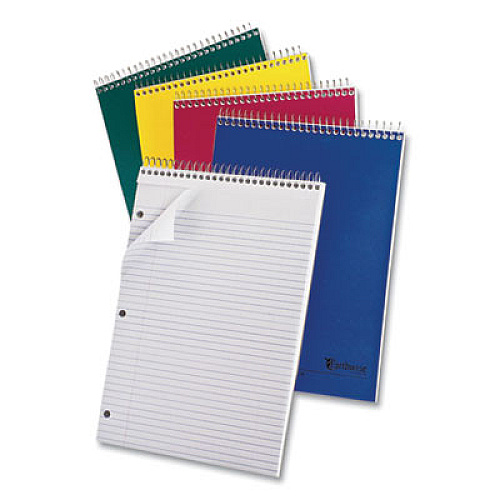 Earthwise by Oxford One-Subject Notepad, Medium/College Rule, Randomly Assorted Cover Colors, 80 White 8.5 x 11.75 Sheets (25415R)