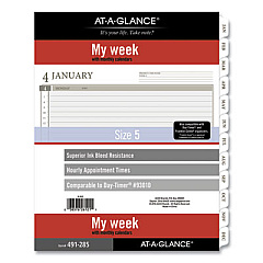 AT-A-GLANCE 2-Page-Per-Week Planner Refills, 11 x 8.5, White Sheets, 12-Month (Jan to Dec): 2023 (49128521)