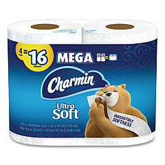 Charmin Ultra Soft Bathroom Tissue, Septic Safe, 2-Ply, White, 4 x 3.92, 244 Sheets/Roll, 4 Rolls/Pack, 6 Packs/Carton (01517)