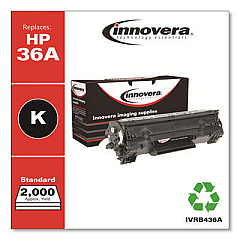 Innovera Remanufactured Black Toner, Replacement for 36A (CB436A)