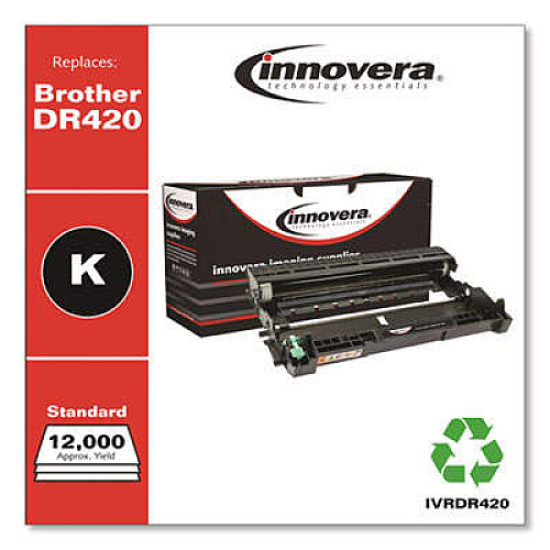 Innovera Remanufactured Black Drum Unit, Replacement for DR420