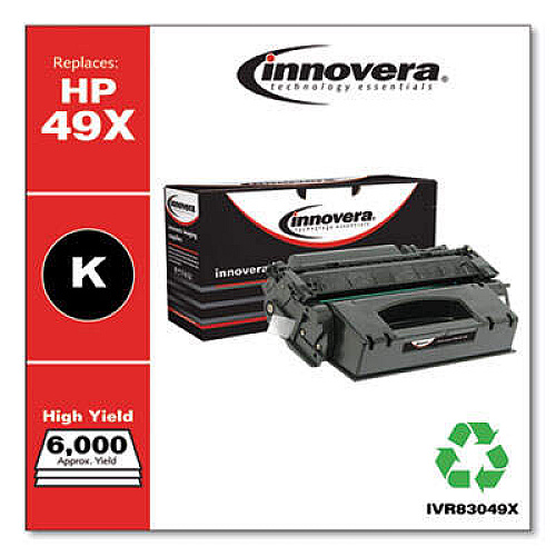 Innovera Remanufactured Black High-Yield Toner, Replacement for 49X (Q5949X)