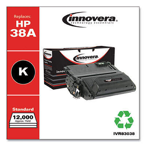 Innovera Remanufactured Black Toner, Replacement for 38A (Q1338A)
