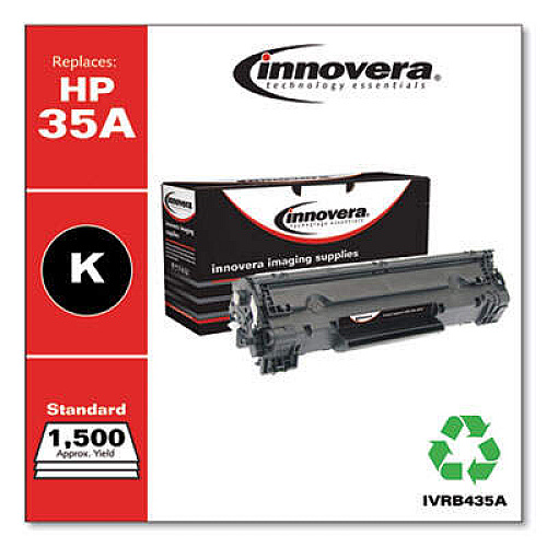 Innovera Remanufactured Black Toner, Replacement for 35A (CB435A)