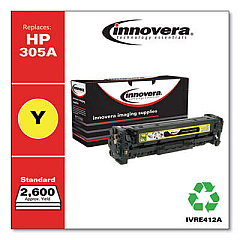 Innovera Remanufactured Yellow Toner, Replacement for 305A (CE412A)