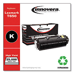 Innovera Remanufactured Black Toner, Replacement for T650H21A