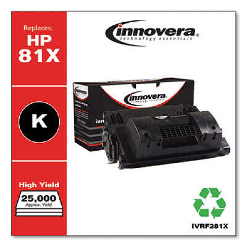 Innovera Remanufactured Black High-Yield Toner, Replacement for 81X (CF281X)