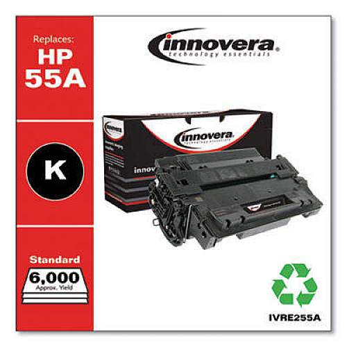 Innovera Remanufactured Black Toner, Replacement for 55A (CE255A)