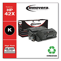 Innovera Remanufactured Black High-Yield Toner, Replacement for 42X (Q5942X)