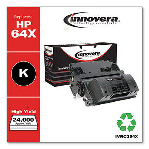 Innovera Remanufactured Black High-Yield Toner Cartridge, Replacement for 64X (CC364X)