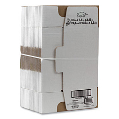 Duck Self-Locking Mailing Box, Regular Slotted Container (RSC), 9.5" x 6.5" x 3.25", White, 25/Pack (1147601)