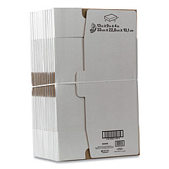 Duck Self-Locking Mailing Box, Regular Slotted Container (RSC), 13" x 9" x 4", White, 25/Pack (1147639)