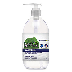 Seventh Generation Professional Natural Hand Wash, Free and Clean, Unscented, 12 oz Pump Bottle (44729EA)