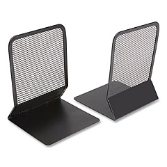 TRU RED Wire Mesh Book Ends, 5.71 x 7.4 x 5.63, Black, 1 Set (24402474)