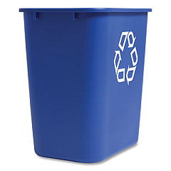 Coastwide Professional Open Top Indoor Recycling Container, Plastic, 7 gal, Blue (266429)