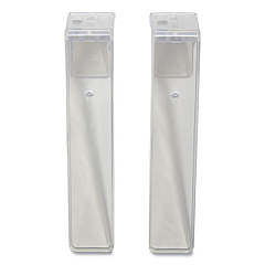 TRU RED Over-the-Wall Cubicle File Hangers, 1.37" x 3.22" x 7", Clear, 2/Pack (24380788)