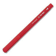 TRU RED Permanent Marker, Pen-Style, Extra-Fine Needle Tip, Red, Dozen (24376589)