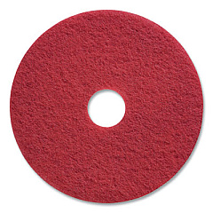 Coastwide Professional Buffing Floor Pads, 17" Diameter, Red, 5/Carton (663604)