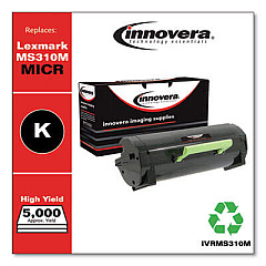 Innovera Remanufactured Black High-Yield MICR Toner, Replacement for MS310M (50F0HA0)
