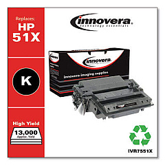 Innovera Remanufactured Black High-Yield Toner, Replacement for 51X (Q7551X)