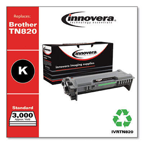 Innovera Remanufactured Black Toner, Replacement for TN820