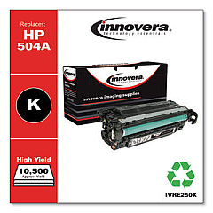 Innovera Remanufactured Black High-Yield Toner, Replacement for 504X (CE250X)