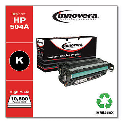 Innovera Remanufactured Black High-Yield Toner, Replacement for 504X (CE250X)