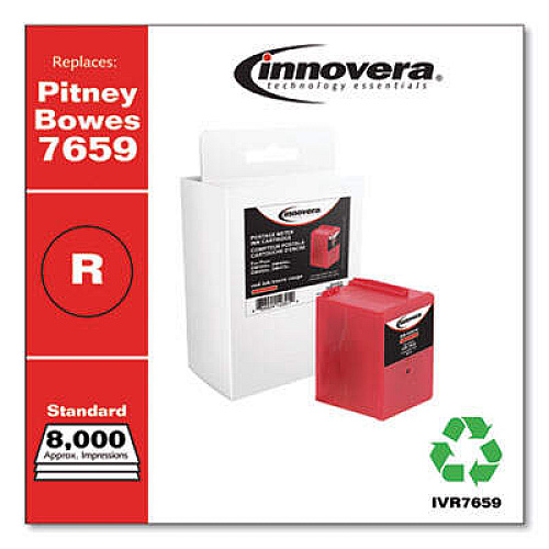 Innovera Compatible Red Postage Meter Ink, Replacement for 765-9 (7659)