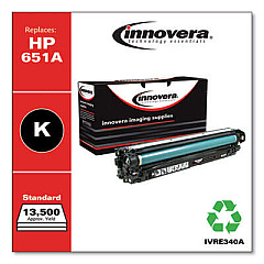 Innovera Remanufactured Black Toner, Replacement for 651A (CE340A)