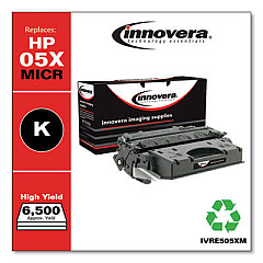 Innovera Remanufactured Black High-Yield MICR Toner, Replacement for 05XM (CE505XM)