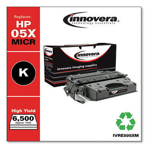 Innovera Remanufactured Black High-Yield MICR Toner, Replacement for 05XM (CE505XM)