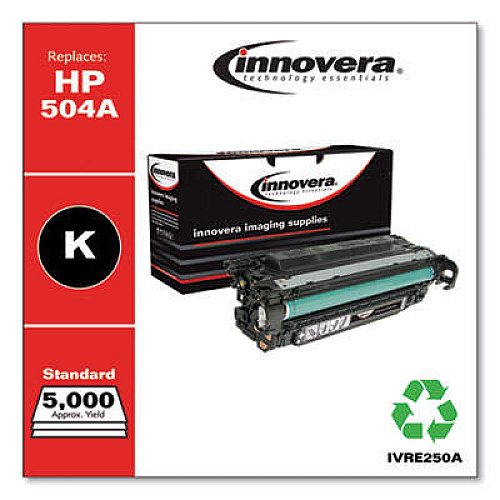 Innovera Remanufactured Black Toner, Replacement for 504A (CE250A)