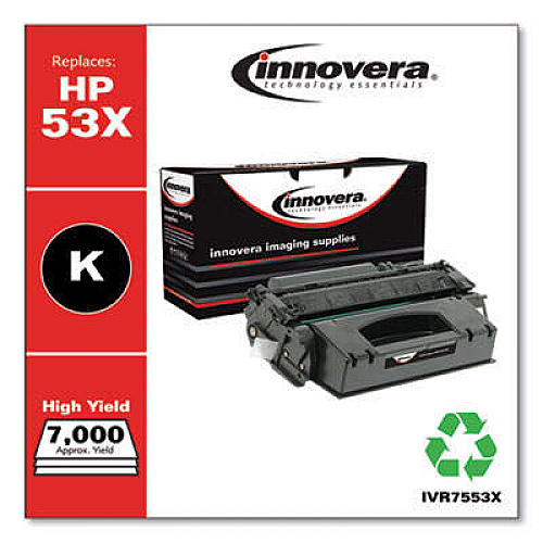 Innovera Remanufactured Black High-Yield Toner, Replacement for 53X (Q7553X)