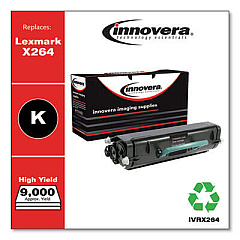 Innovera Remanufactured Black High-Yield Toner Cartridge, Replacement for Lexmark X264H11G