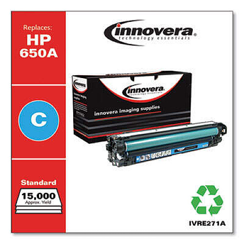 Innovera Remanufactured Cyan Toner, Replacement for 650A (CE271A)