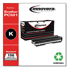 Innovera Compatible Black Thermal Transfer Print Cartridge, Replacement for Brother PC501, 150 Page