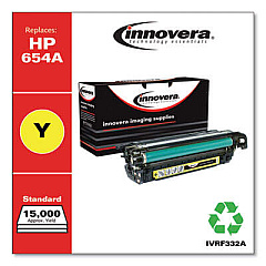 Innovera Remanufactured Yellow Toner, Replacement for 654A (CF332A)