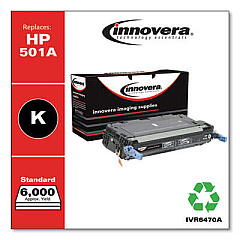 Innovera Remanufactured Black Toner, Replacement for 501A (Q6470A)