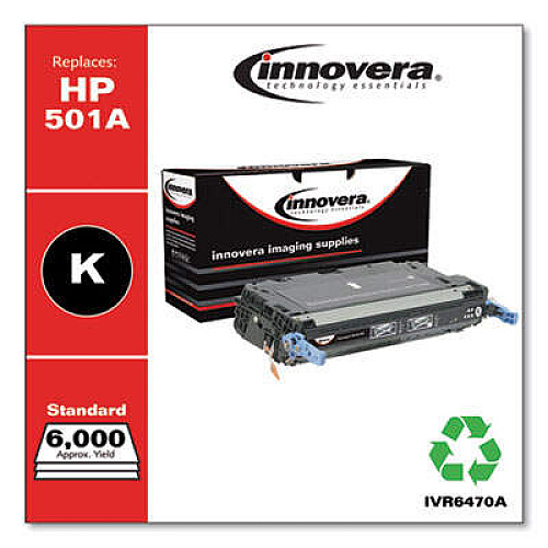 Innovera Remanufactured Black Toner, Replacement for 501A (Q6470A)