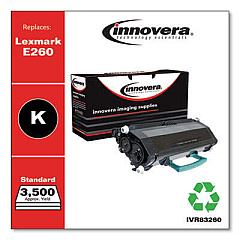 Innovera Remanufactured Black Toner, Replacement for E260A21A