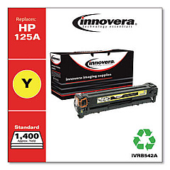 Innovera Remanufactured Yellow Toner, Replacement for 125A (CB542A)