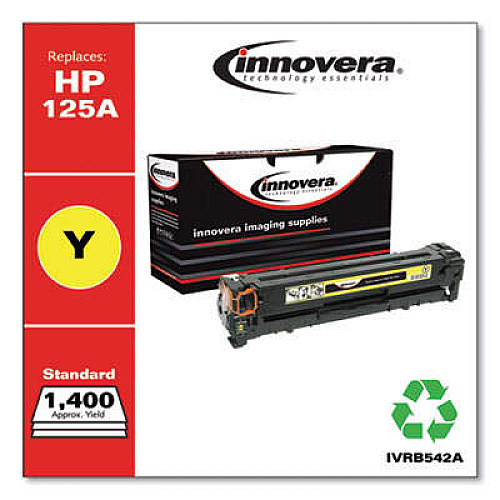 Innovera Remanufactured Yellow Toner, Replacement for 125A (CB542A)